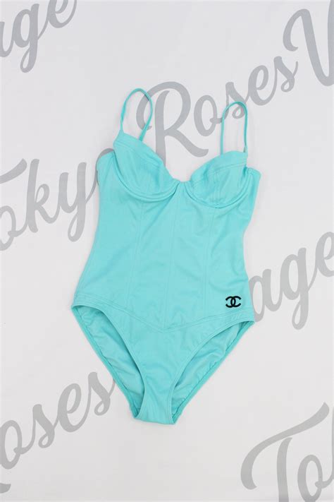 chanel bathing suit blue|Chanel swimwear official website.